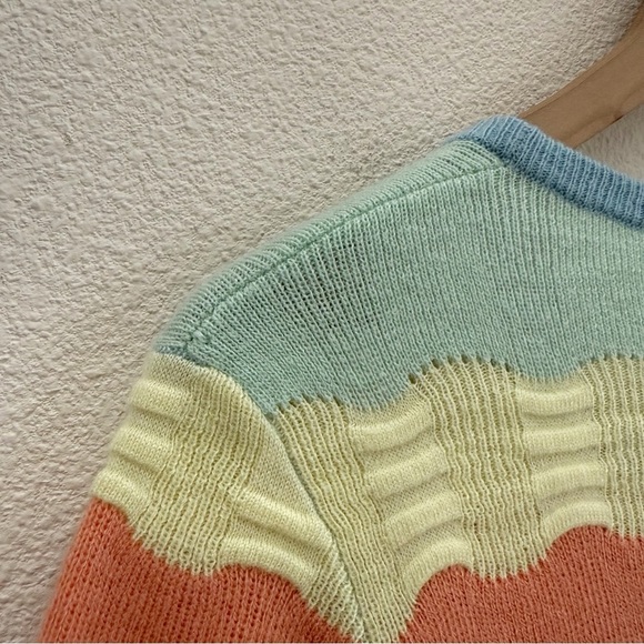 Anthropologie Colorblocked Novelty-Stitch Tee Medium - Picture 6 of 8